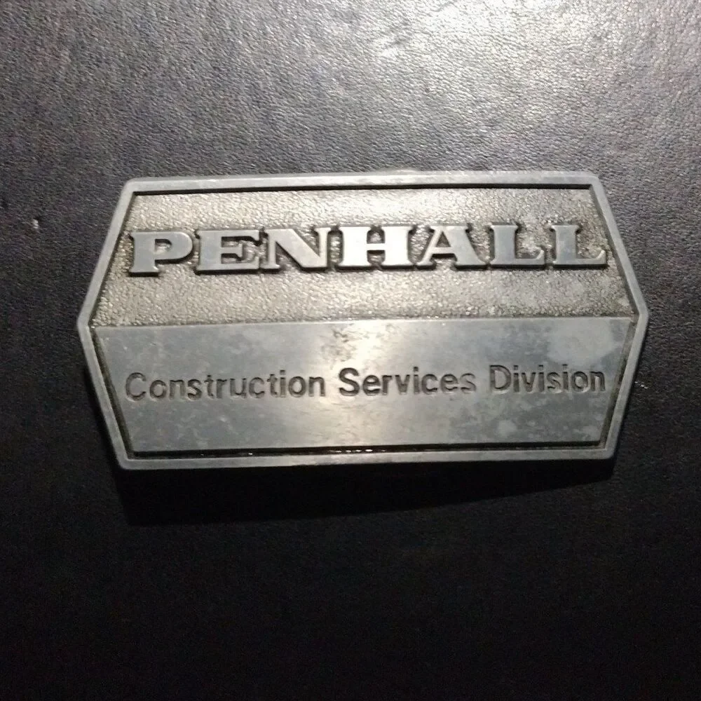 Vintage PENHALL Construction Service Division Belt Buckle